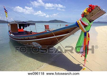 Longtail Boat, Ko Samui, Thailand View Large Photo Image Stock Photo - Longtail Boat, Ko Samui, Thailand. Fotosearch
