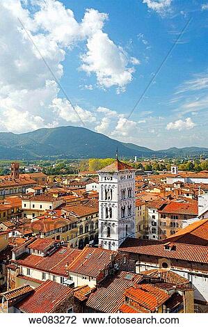 Lucca view from above, Tuscany, Italy View Large Photo Image Stock Image - Lucca view from above, Tuscany, Italy. Fotosearch