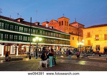 Main Square, night view. Almagro, Ciudad Real province, Castilla La Mancha, Spain. View Large Photo Image Stock Image - Main Square, night view. Almagro, Ciudad Real province, Castilla La Mancha, Spain.. Fotosearch