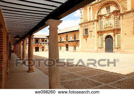Main Square. San Carlos del Valle, Ciudad Real province, Castilla La Mancha, Spain. View Large Photo Image Stock Image - Main Square. San Carlos del Valle, Ciudad Real province, Castilla La Mancha, Spain.. Fotosearch