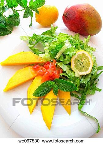 Mango salad View Large Photo Image Stock Image - Mango salad. Fotosearch