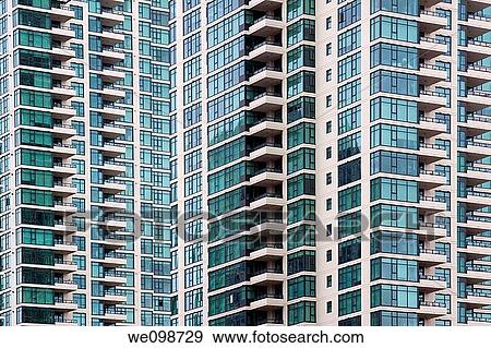 Many windows and balconies of modern high rise building in San Diego, California, USA View Large Photo Image Stock Photo - Many windows and balconies of modern high rise building in San Diego, California, USA. Fotosearch