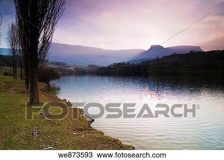 Maro±o Dam, in the background Saved Sierra, Alava, Basque Country. Spain. View Large Photo Image Stock Image - Maro±o Dam, in the background Saved Sierra, Alava, Basque Country. Spain.. Fotosearch