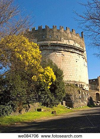 Mausoleum of Cecilia Metella, Rome, Italy View Large Photo Image Stock Photograph - Mausoleum of Cecilia Metella, Rome, Italy. Fotosearch