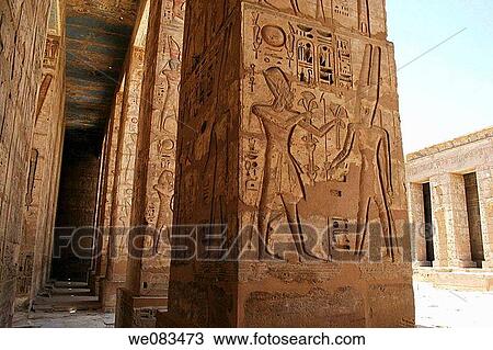 Medinet Habu temple, Luxor, Egypt View Large Photo Image Stock Image - Medinet Habu temple, Luxor, Egypt. Fotosearch