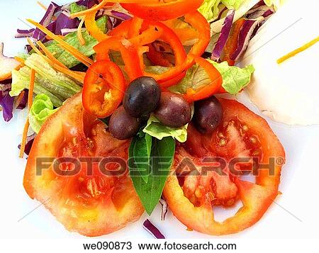 Mediterranean Salad View Large Photo Image Stock Image - Mediterranean Salad. Fotosearch