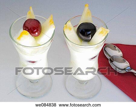 Melon and cherry sorbet View Large Photo Image Stock Photo - Melon and cherry sorbet. Fotosearch