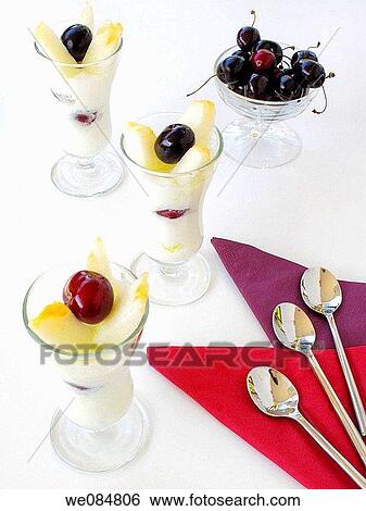 Melon sorbet with berries View Large Photo Image Stock Photograph - Melon sorbet with berries. Fotosearch