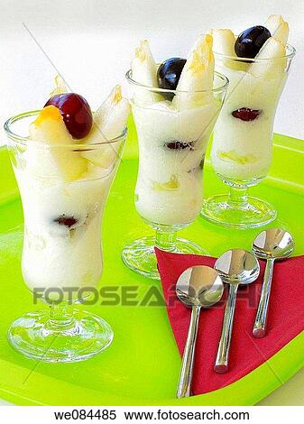 Melon sorbets with cherries View Large Photo Image Stock Photography - Melon sorbets with cherries. Fotosearch