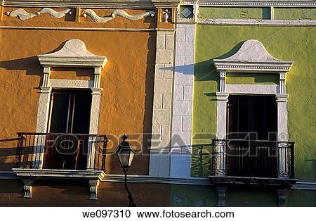 Mexico campeche zocalo two colorful opened windows at sunset View Large Photo Image Stock Image - Mexico campeche zocalo two colorful opened windows at sunset. Fotosearch