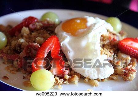 ? Migas? fried bread with eegs, bacon and fruits Spain View Large Photo Image Stock Photo - ? Migas? fried bread with eegs, bacon and fruits Spain. Fotosearch
