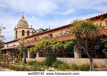 Mission San Carlos Borromeo de Carmelo, also known as the Carmel Mission, is a historic Roman Catholic mission church in Carmel-by-the-Sea, California It was the headquarters of the padre presidente, Father Fermin Francisco de Lasuen View Large Photo Image Stock Photography - Mission San Carlos Borromeo de Carmelo, also known as the Carmel Mission, is a historic Roman Catholic mission church in Carmel-by-the-Sea, California It was the headquarters of the padre presidente, Father Fermin Francisco de Lasuen. Fotosearch