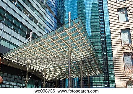 Modern design of office buildings with curved canopy in the Shiodome district of Tokyo Japan View Large Photo Image Stock Photograph - Modern design of office buildings with curved canopy in the Shiodome district of Tokyo Japan. Fotosearch
