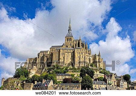 Mont Saint Michel. Manche, Normandie, France View Large Photo Image Stock Image - Mont Saint Michel. Manche, Normandie, France. Fotosearch