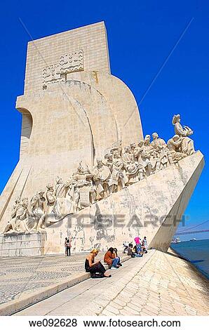 Monument to the Discoveries, Padrao dos Descobrimentos, Belem, Lisbon, Portugal View Large Photo Image Stock Photo - Monument to the Discoveries, Padrao dos Descobrimentos, Belem, Lisbon, Portugal. Fotosearch