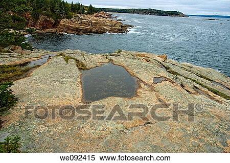 Mount Desert Island, Rocky Shoreline, Acadia Nat Park, ME View Large Photo Image Stock Photography - Mount Desert Island, Rocky Shoreline, Acadia Nat Park, ME. Fotosearch