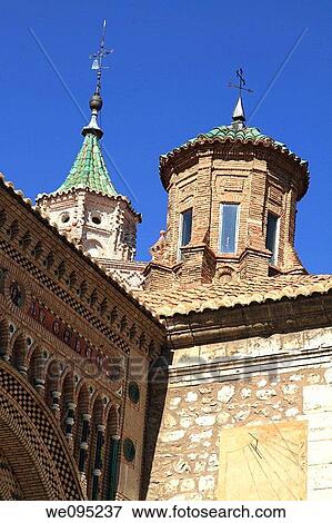 Mudejar cathedral of Teruel town Aragon Spain View Large Photo Image Stock Photo - Mudejar cathedral of Teruel town Aragon Spain. Fotosearch