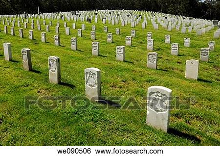 Stock Photograph - National Cemetery. Fotosearch