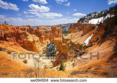 Natural Bridge formation in Bryce Canyon National Park The park was created on September 15, 1928 and is named after Ebenezer Bryce View Large Photo Image Picture - Natural Bridge formation in Bryce Canyon National Park The park was created on September 15, 1928 and is named after Ebenezer Bryce. Fotosearch