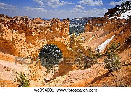 Natural Bridge formation in Bryce Canyon National Park The park was created on September 15, 1928 and is named after Ebenezer Bryce View Large Photo Image Stock Photography - Natural Bridge formation in Bryce Canyon National Park The park was created on September 15, 1928 and is named after Ebenezer Bryce. Fotosearch