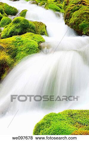 natural waterfall in mountains View Large Photo Image Stock Photo - natural waterfall in mountains. Fotosearch