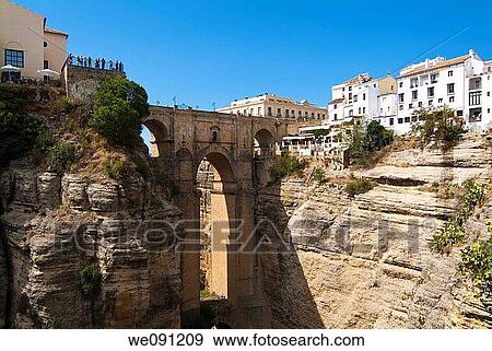 New Bridge of Ronda. Malaga. Andalucia. Spain. View Large Photo Image Stock Photo - New Bridge of Ronda. Malaga. Andalucia. Spain.. Fotosearch