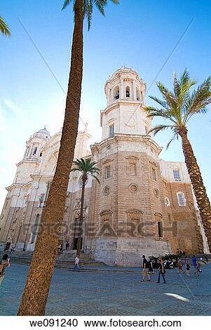 New Cathedral of Cadiz. Andalucia. Spain. View Large Photo Image Stock Image - New Cathedral of Cadiz. Andalucia. Spain.. Fotosearch