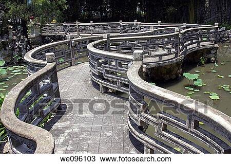 Nine Turn Bridge, Lou Lim Loec Gardens, Macau, China View Large Photo Image Stock Image - Nine Turn Bridge, Lou Lim Loec Gardens, Macau, China. Fotosearch