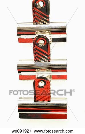 Office bulldog clips on white background View Large Photo Image Stock Photo - Office bulldog clips on white background. Fotosearch