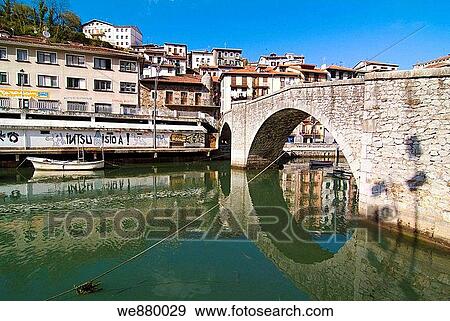 Old Bridge and Rio Artibai in Ondarroa. Ondarroa. Biscay, Basque Country, Spain View Large Photo Image Stock Photo - Old Bridge and Rio Artibai in Ondarroa. Ondarroa. Biscay, Basque Country, Spain. Fotosearch
