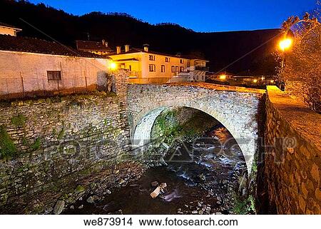 Old bridge over the river Calera. Lanestosa, Biscay, Basque Country, Spain. View Large Photo Image Picture - Old bridge over the river Calera. Lanestosa, Biscay, Basque Country, Spain.. Fotosearch