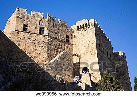 Old fortress ruins at the Acropolis, Lindos, Rhodes, Greece View Large Photo Image Stock Photograph - Old fortress ruins at the Acropolis, Lindos, Rhodes, Greece. Fotosearch