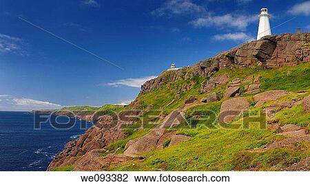 Oldest lighthouse in Newfoundland on left and new one at Cape Spear National Historic Site View Large Photo Image Stock Image - Oldest lighthouse in Newfoundland on left and new one at Cape Spear National Historic Site. Fotosearch