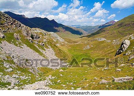 On the way to the? ibon? (lake with glacial origin) of Estanes, Pyrenees mountains. Huesca province, Aragon, Spain View Large Photo Image Stock Image - On the way to the? ibon? (lake with glacial origin) of Estanes, Pyrenees mountains. Huesca province, Aragon, Spain. Fotosearch