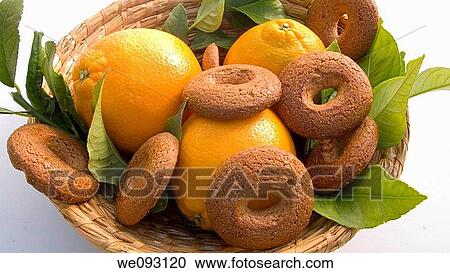 Orange basket with bagels View Large Photo Image Stock Image - Orange basket with bagels. Fotosearch