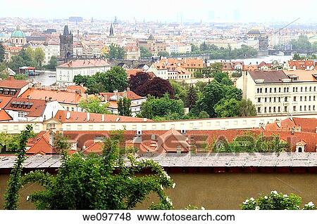 Overlook mala stana from hradcany castle gardens. Prague. Czech Republic. View Large Photo Image Stock Photo - Overlook mala stana from hradcany castle gardens. Prague. Czech Republic.. Fotosearch