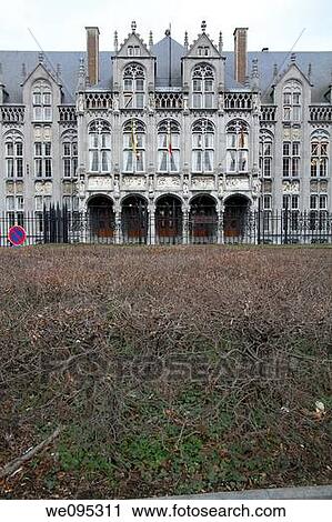 Stock Image - Palais des Princes-Eveques Palace of the prince-bishops is now the Palais de Justice Liege Belgium. Fotosearch