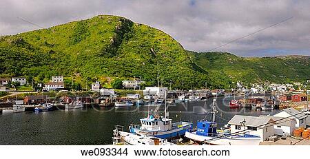 Panorama of Petty Harbour-Maddox Cove boats at docks Avalon Peninsula Newfoundland View Large Photo Image Picture - Panorama of Petty Harbour-Maddox Cove boats at docks Avalon Peninsula Newfoundland. Fotosearch