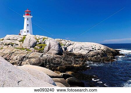 Peggys Cove Nova Scotia lighthouse on smooth granite rocks with accordian player and surf View Large Photo Image Stock Image - Peggys Cove Nova Scotia lighthouse on smooth granite rocks with accordian player and surf. Fotosearch