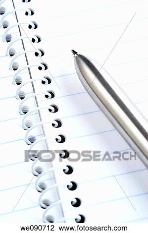 Pen and spiral notepad View Large Photo Image Stock Image - Pen and spiral notepad. Fotosearch
