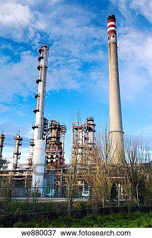 Petronor refinery. Muskiz. Biscay. Basque Country. Spain. View Large Photo Image Stock Photo - Petronor refinery. Muskiz. Biscay. Basque Country. Spain.. Fotosearch