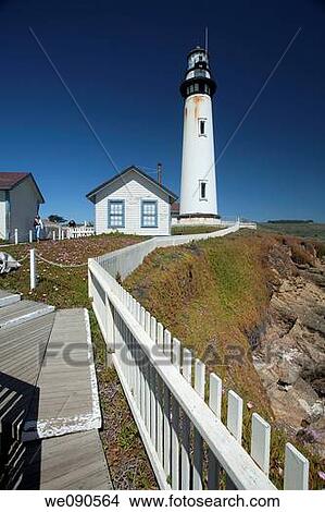 Pigeon Point Light Station or Pigeon Point Lighthouse is a lighthouse built in 1871 to guide ships on the Pacific coast of California It is one of the tallest lighthouses in the United States View Large Photo Image Picture - Pigeon Point Light Station or Pigeon Point Lighthouse is a lighthouse built in 1871 to guide ships on the Pacific coast of California It is one of the tallest lighthouses in the United States. Fotosearch