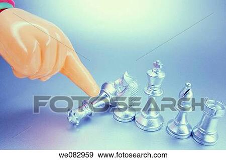 Plastic Hand and Chess Pieces View Large Photo Image Stock Photo - Plastic Hand and Chess Pieces. Fotosearch