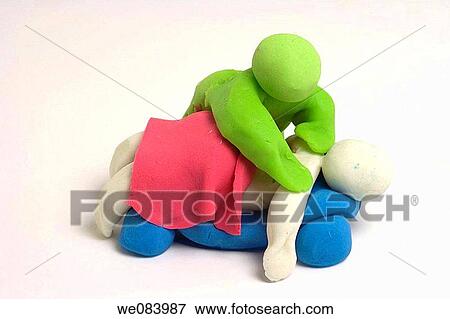 Plasticine figurines. Massage. View Large Photo Image Stock Photo - Plasticine figurines. Massage.. Fotosearch