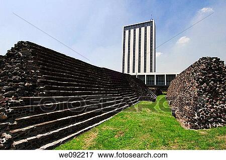 Plaza de las Tres Culturas Tlatelolco Ciudad de Mexico View Large Photo Image Stock Photo - Plaza de las Tres Culturas Tlatelolco Ciudad de Mexico. Fotosearch