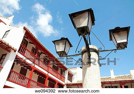 Plaza Mayor. Puerto Lßpice, Ciudad Real province, Castilla La Mancha, Spain. View Large Photo Image Stock Image - Plaza Mayor. Puerto Lßpice, Ciudad Real province, Castilla La Mancha, Spain.. Fotosearch