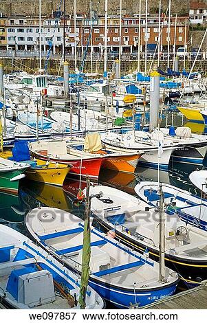 Stock Photo - Port in San Sebastian, Guipuzcoa, Basque Country, Spain. Fotosearch