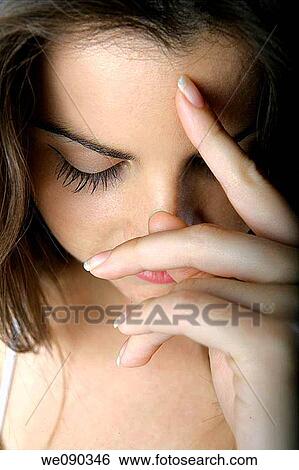Portrait of girl meditating. View Large Photo Image Stock Photograph - Portrait of girl meditating.. Fotosearch