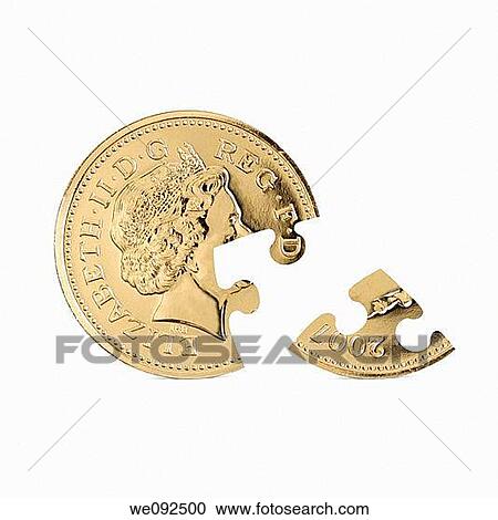 Pound coin as jigsaw View Large Photo Image Stock Image - Pound coin as jigsaw. Fotosearch