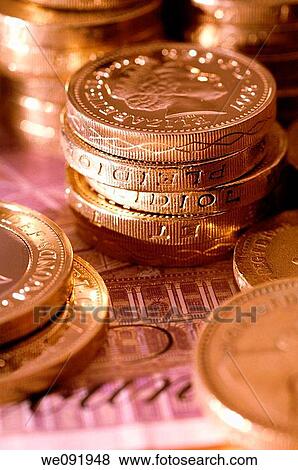 Pound coins View Large Photo Image Stock Photo - Pound coins. Fotosearch